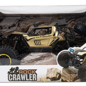 ماشین کنترلی آفرود DEHSHENG مدل ROCK CRAWLER مقیاس 1:8 با بدنه فلزی، 4WD و چراغ‌های روشن